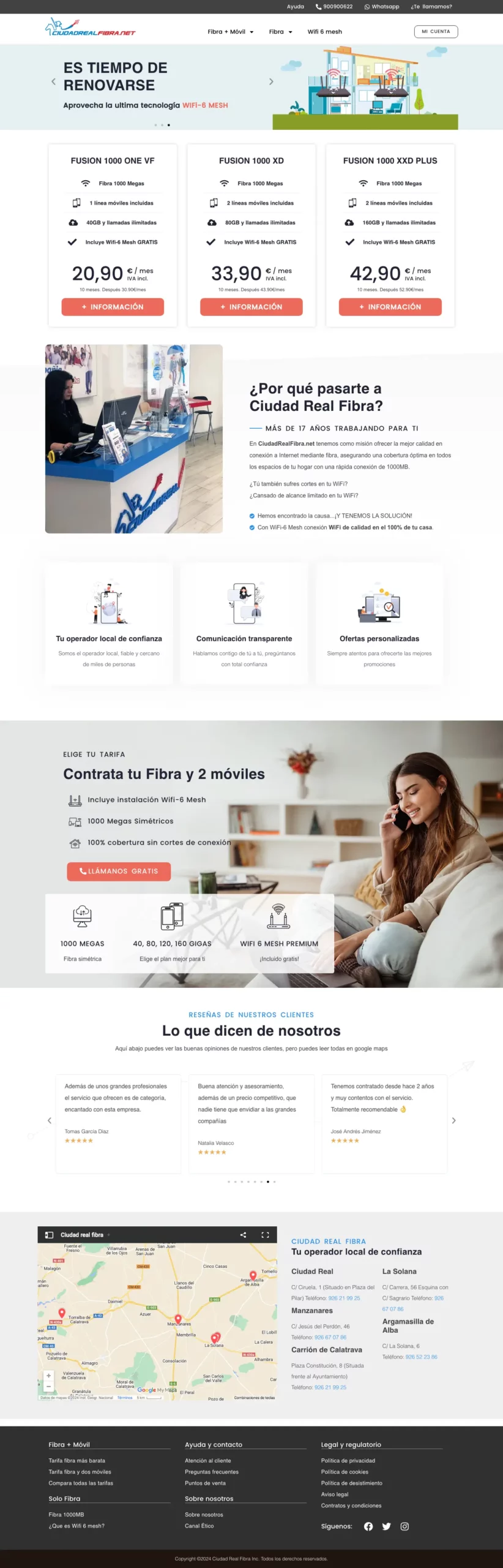 Redesign web Ciudad Real Fibra