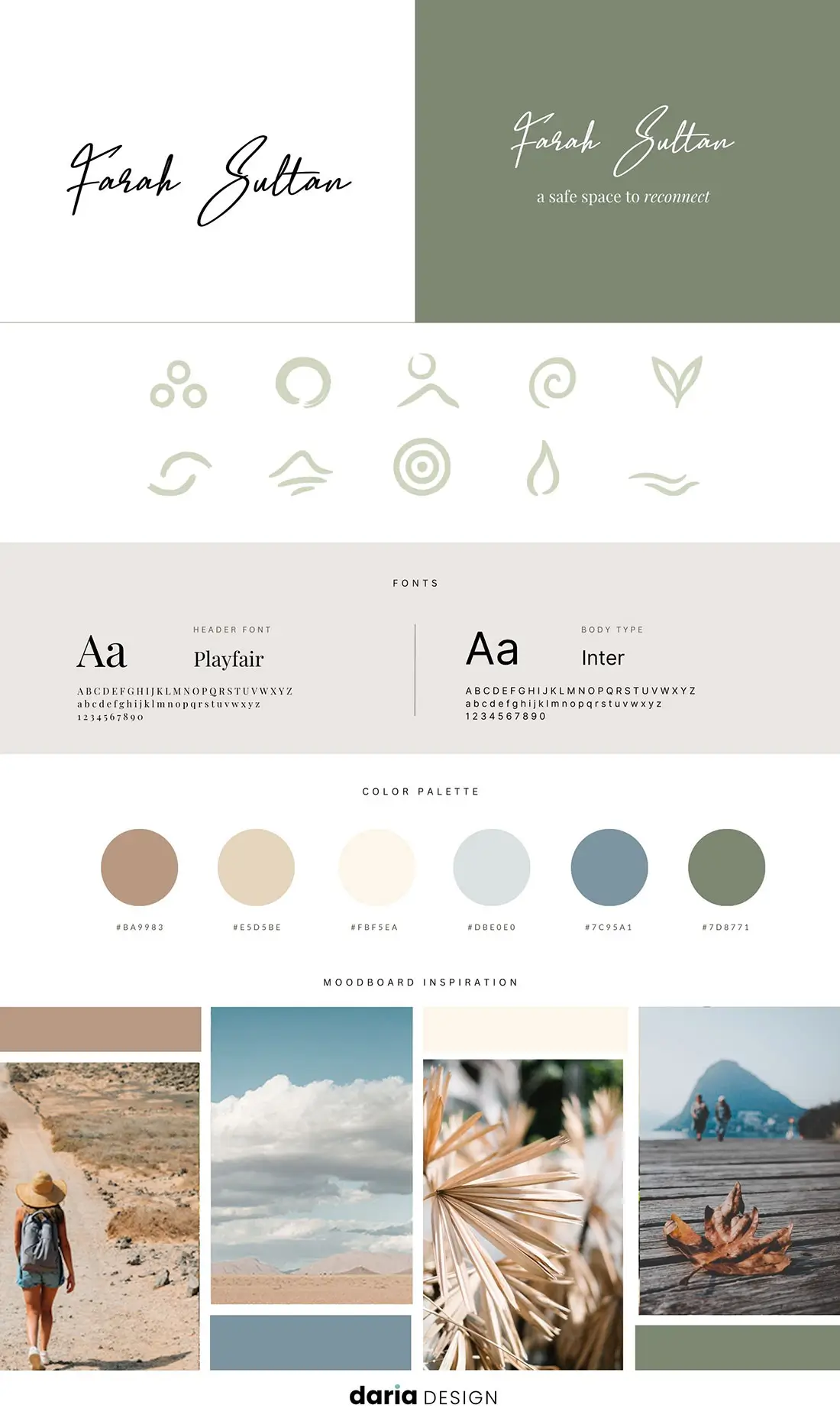 Identidad visual, símbolos y paleta cromática de Farah Sultan