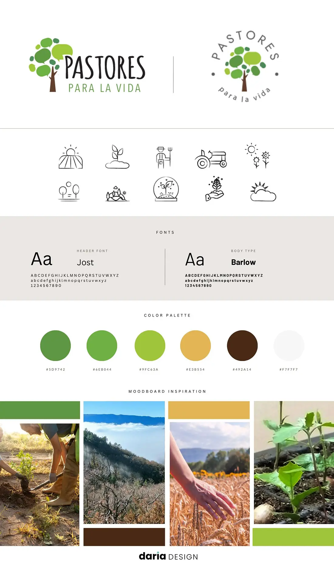 Identidad visual, iconografía y paleta de Pastores para la Vida