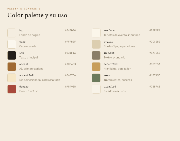 Color palette for styleguide